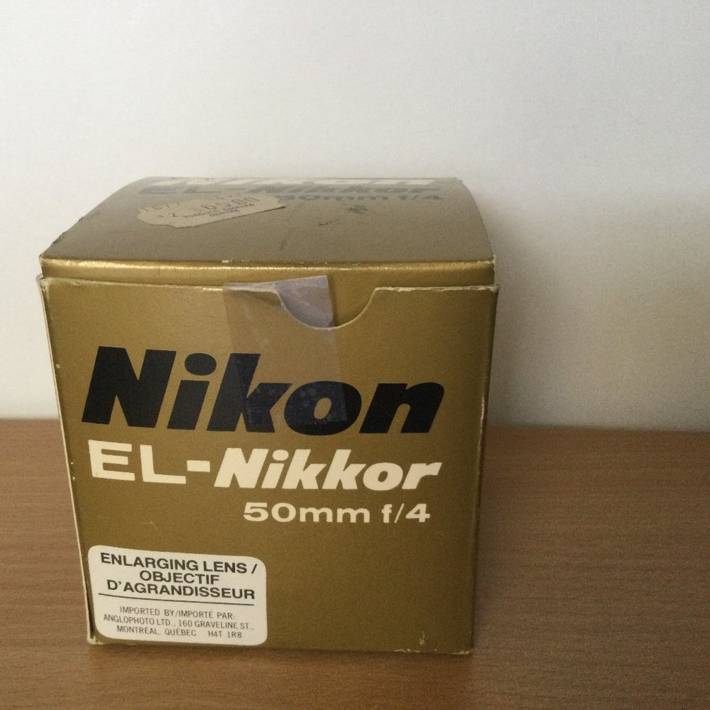 NIKON NIKKOR EL-NIKKOR 50mm f4 ENLARGING LENS NEAR MINT ORIGINAL BOX  JAPAN